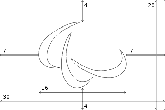 [Construciton sheet of the IPC flag.]